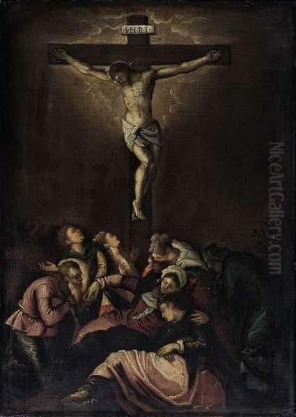 Golgotha Oil Painting by Leandro Bassano