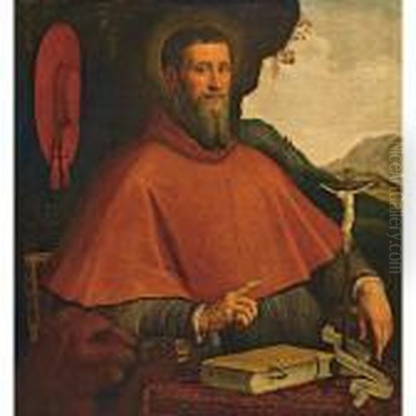 Ritratto Di Cardinale Oil Painting by Leandro Bassano