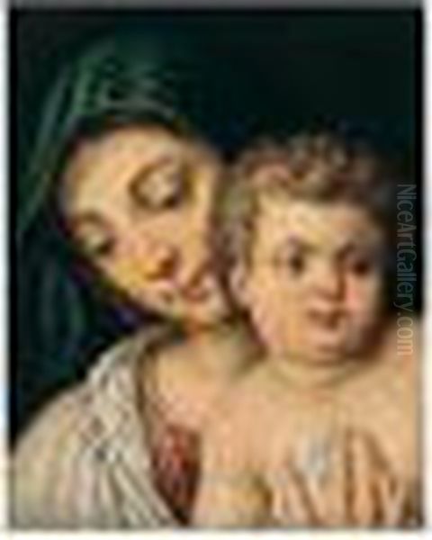 The Madonna And Child Oil Painting by Leandro Bassano