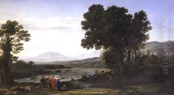 Landscape with Jacob and Laban and Laban's Daughters, 1654 Oil Painting by Claude Lorrain (Gellee)