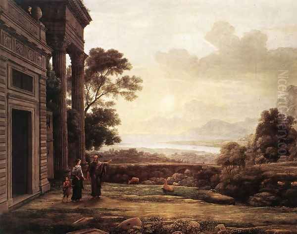 The Expulsion of Hagar 1668 Oil Painting by Claude Lorrain (Gellee)