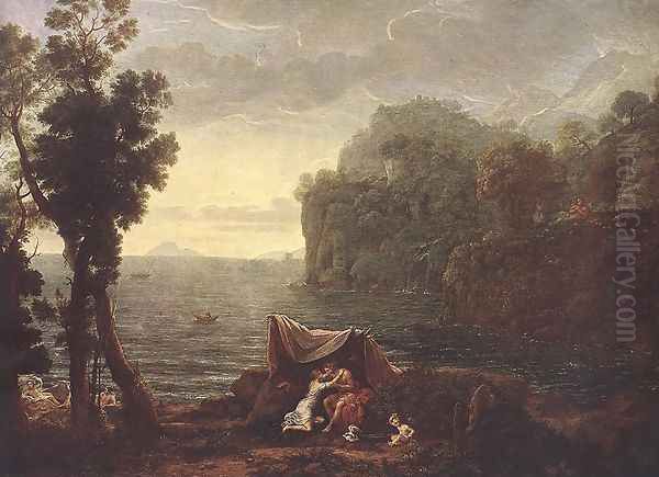 Landscape with Acis and Galathe 1657 Oil Painting by Claude Lorrain (Gellee)