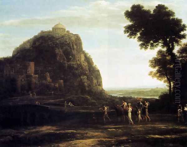 View of Delphi 1672 Oil Painting by Claude Lorrain (Gellee)