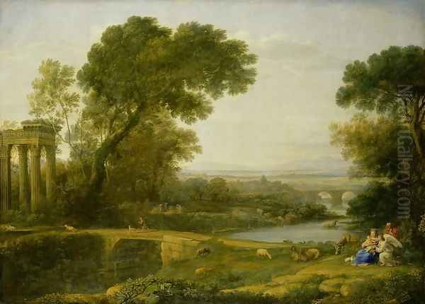 The Rest on the Flight into Egypt Oil Painting by Claude Lorrain (Gellee)