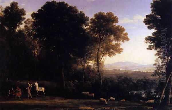 Erminia and the Shepherds 1666 Oil Painting by Claude Lorrain (Gellee)