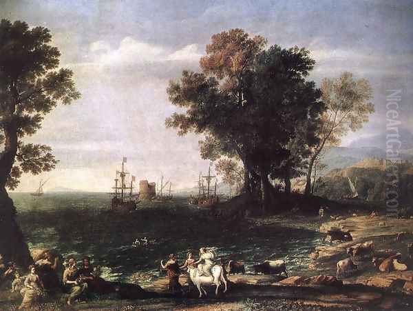 The Rape of Europa, 1655 Oil Painting by Claude Lorrain (Gellee)