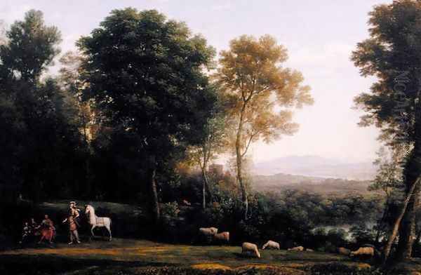 Landscape with Erminia in Discourse with the Old Man and his Sons Oil Painting by Claude Lorrain (Gellee)