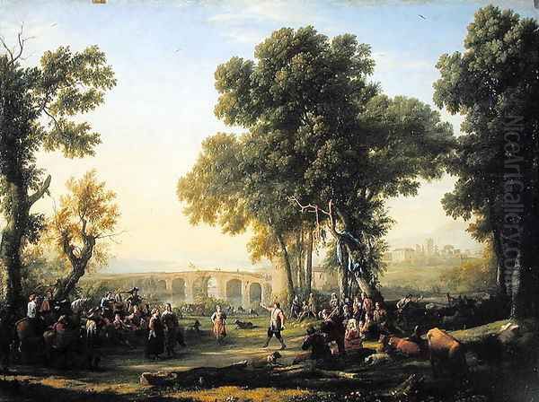 The Village Festival, 1639 Oil Painting by Claude Lorrain (Gellee)