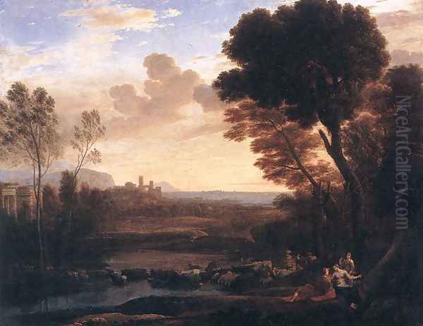 Landscape with Paris and Oenone 1648 Oil Painting by Claude Lorrain (Gellee)