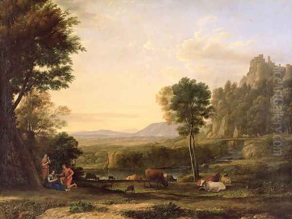 Pastoral Landscape, 1645 Oil Painting by Claude Lorrain (Gellee)