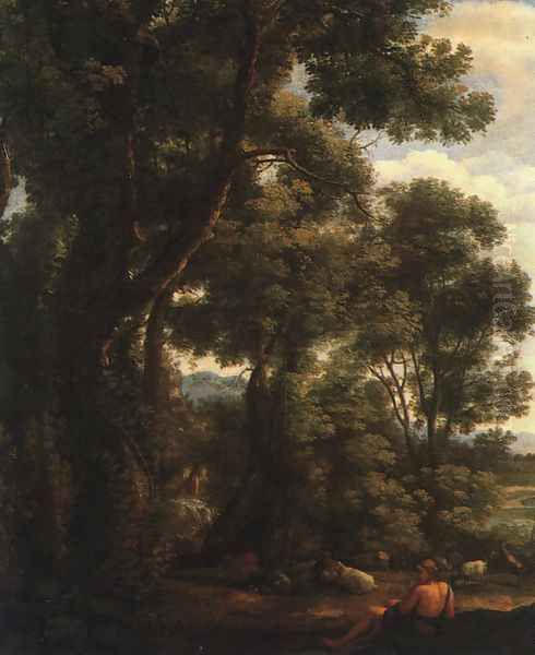 Landscape with Goatherd 1636 Oil Painting by Claude Lorrain (Gellee)