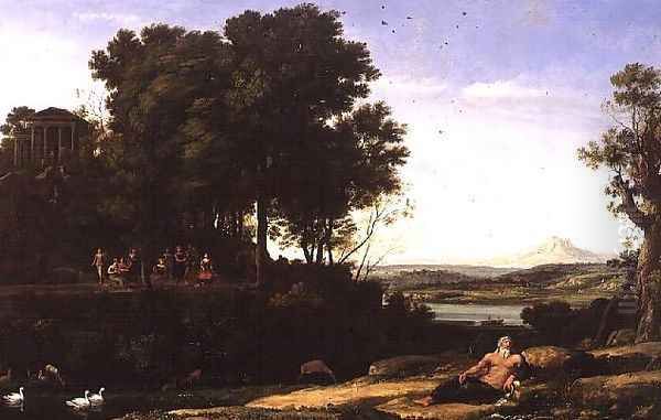 Landscape with Apollo and the Muses, 1652 Oil Painting by Claude Lorrain (Gellee)