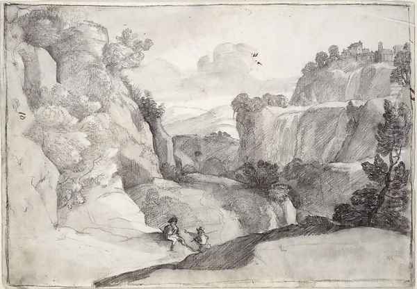 The Cascades of Tivoli Oil Painting by Claude Lorrain (Gellee)