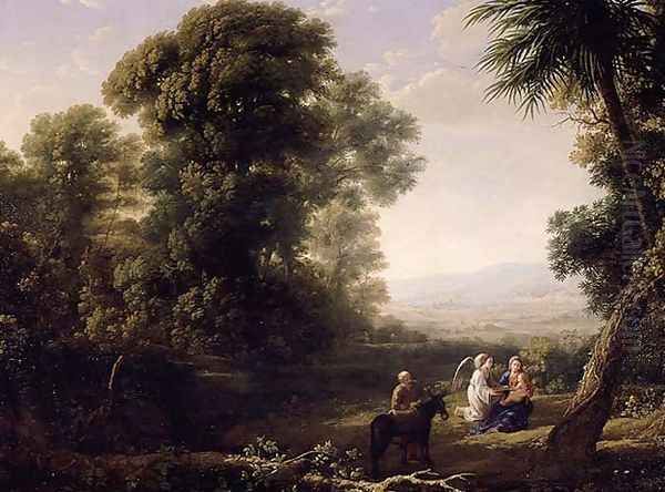 The Rest on the Flight into Egypt, 1635-6 Oil Painting by Claude Lorrain (Gellee)