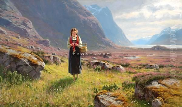 Over Lyngen Oil Painting by Hans Dahl