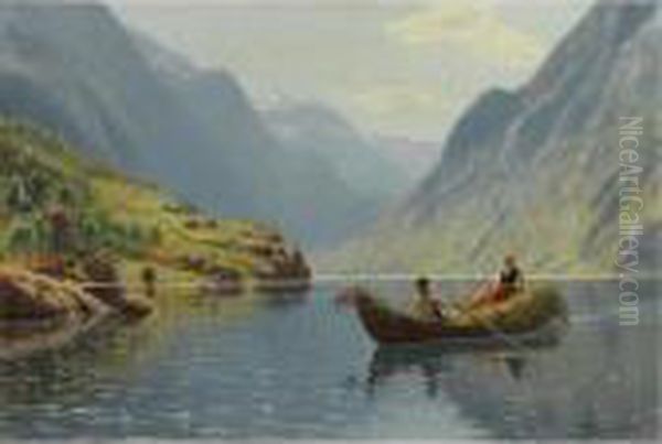 Hjemkomst (the Eager Return) Oil Painting by Hans Dahl