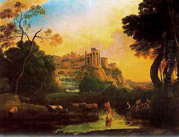 Imaginary view of Tivoli Oil Painting by Claude Lorrain (Gellee)