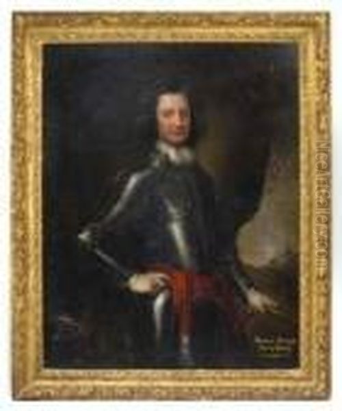 Portrait Of Henri De Massue, Marquis De Ruvigny,1 Oil Painting by Michael Dahl