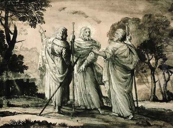 Journey to Emmaus Oil Painting by Claude Lorrain (Gellee)