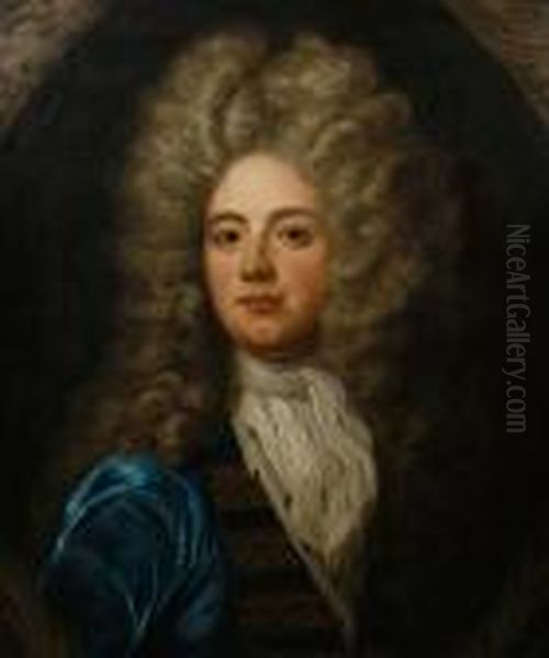 Portrait Of A Gentleman, Said To Be Jonathanrichardson (1665-1745) Oil Painting by Michael Dahl