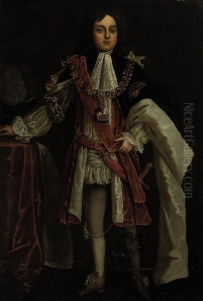 Portrait Of A Boy, Traditionally
 Identified As Sir James Scott, 1stduke Of Monmouth, 1st Duke Of 
Buccleuch Kg Pc (9 April 1649-15 July1685) Oil Painting by Michael Dahl