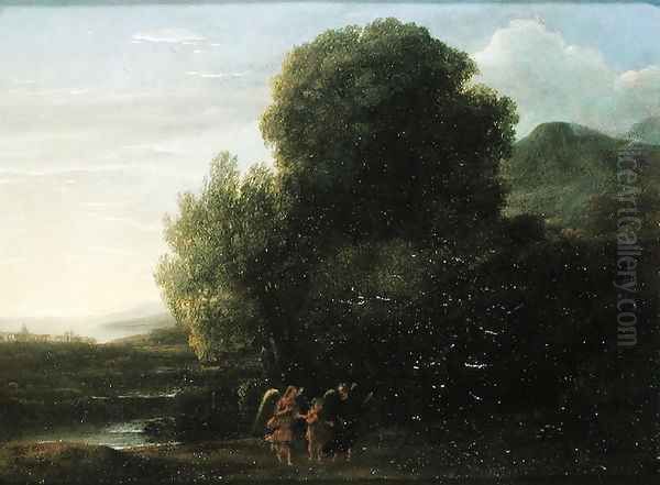 Landscape with St John the Baptist Oil Painting by Claude Lorrain (Gellee)