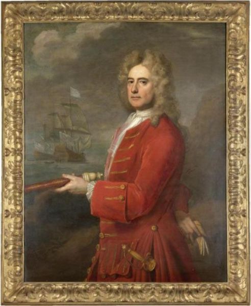 Portrait Of Admiral Sir James Wishart Oil Painting by Michael Dahl