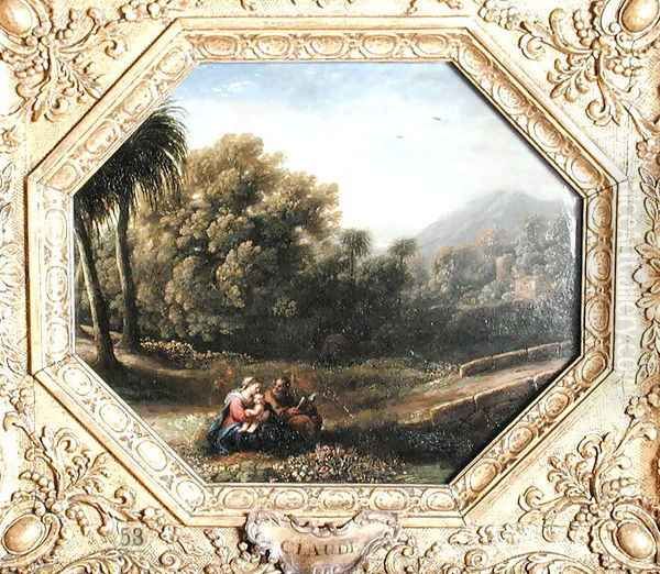 The Rest on the Flight into Egypt, 1631 Oil Painting by Claude Lorrain (Gellee)