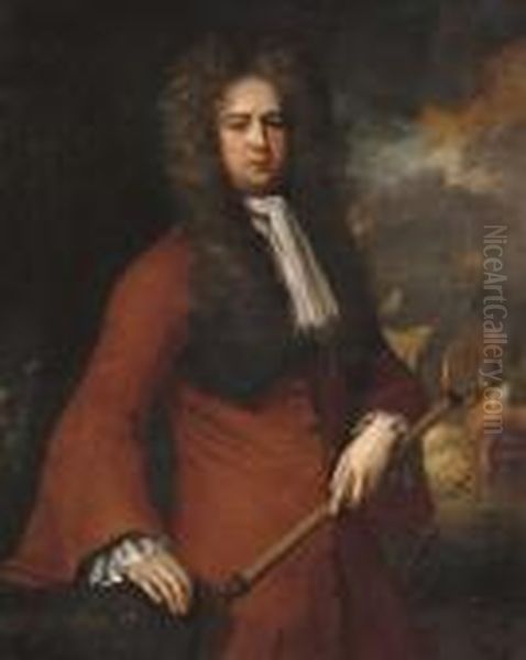 Portrait Of Admiral Sir George Rooke (1650-1709) Oil Painting by Michael Dahl