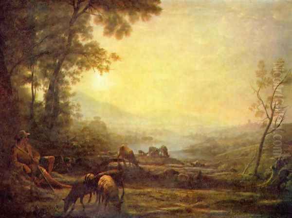 Hirte Oil Painting by Claude Lorrain (Gellee)