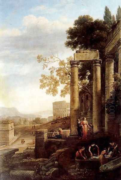 Landscape with the burial of St. Serapia Oil Painting by Claude Lorrain (Gellee)