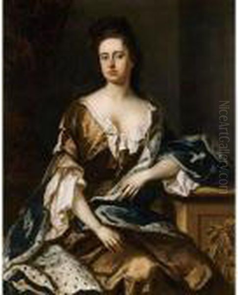 Portrait Of Queen Anne Oil Painting by Michael Dahl