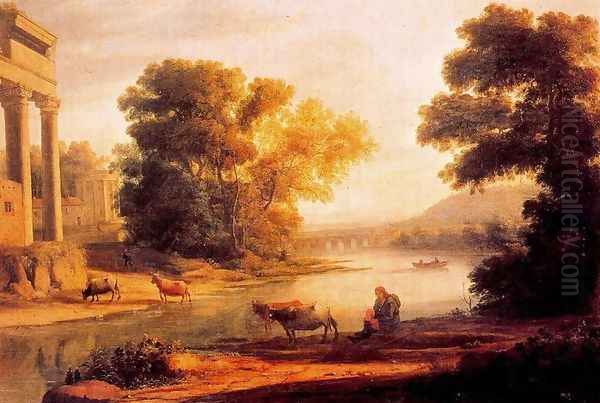 The ford Oil Painting by Claude Lorrain (Gellee)