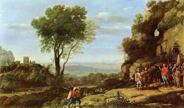 Landscape with David and three heroes Oil Painting by Claude Lorrain (Gellee)