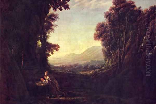 Landscape with Magdalena Oil Painting by Claude Lorrain (Gellee)