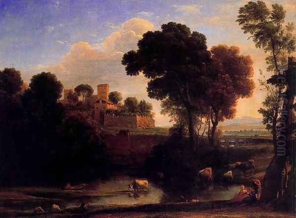 Italian landscape Oil Painting by Claude Lorrain (Gellee)