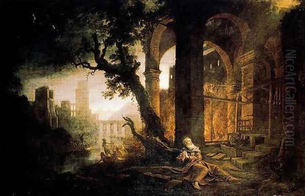 Landscape with the temptations of San Antonio Abad Oil Painting by Claude Lorrain (Gellee)