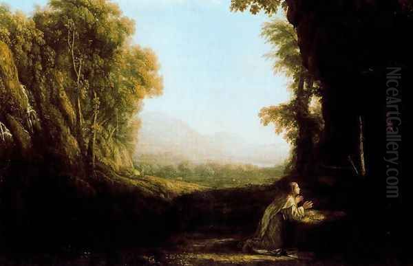 Landscape with Maria de Cervelló Oil Painting by Claude Lorrain (Gellee)