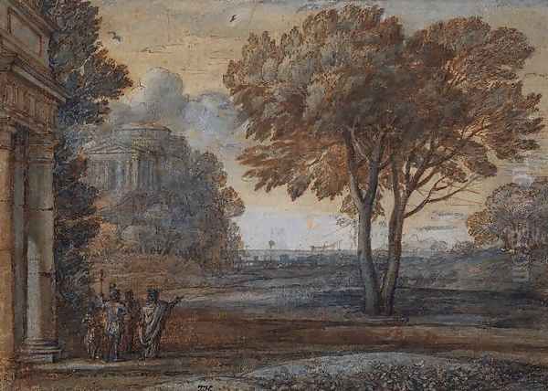 Seascape with Aeneas on Delos Oil Painting by Claude Lorrain (Gellee)