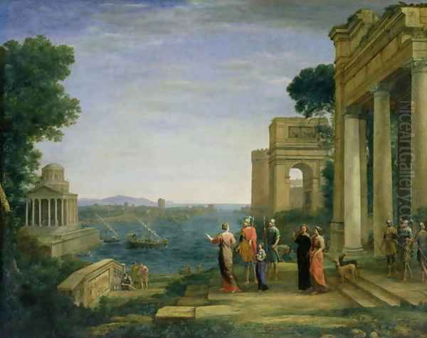 Aeneas and Dido in Carthage 1675 Oil Painting by Claude Lorrain (Gellee)