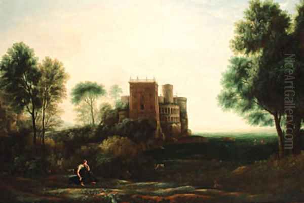 A landscape with Psyche before the Palace of Love Oil Painting by Claude Lorrain (Gellee)