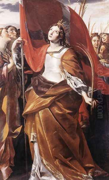 St Ursula and the Virgins 1622 Oil Painting by Giovanni Lanfranco