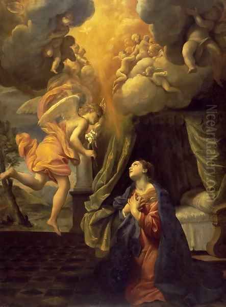 The Annunciation 2 Oil Painting by Giovanni Lanfranco