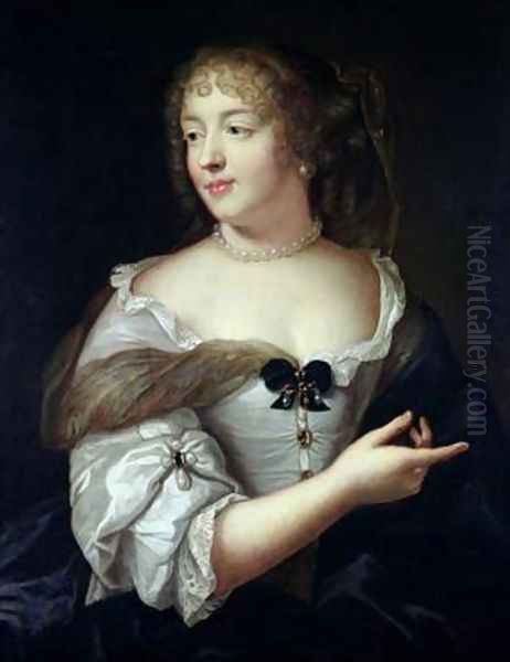 Portrait of Marie de Rabutin-Chantal Madame de Sevigne 1626-96 Oil Painting by Claude Lefebvre