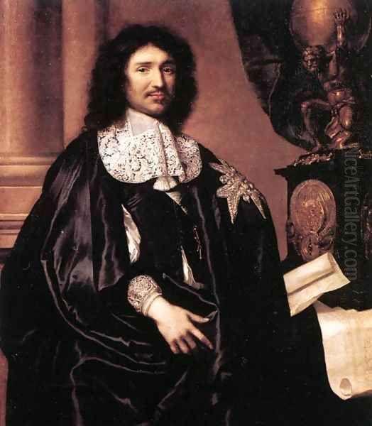 Portrait of Jean-Baptiste Colbert Oil Painting by Claude Lefebvre