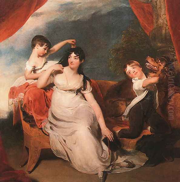 Mrs. Henry Baring and her Children 1817 Oil Painting by Sir Thomas Lawrence