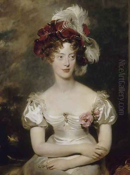 Marie Caroline de Bourbon-Sicile (1798-1870), duchesse de Berry Oil Painting by Sir Thomas Lawrence