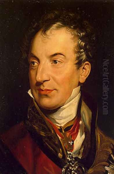 Klemens Wenzel von Metternich (1773-1859), German-Austrian diplomat, politician and statesman (detail) Oil Painting by Sir Thomas Lawrence