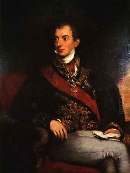 Klemens Wenzel von Metternich (1773-1859), German-Austrian diplomat, politician and statesman Oil Painting by Sir Thomas Lawrence