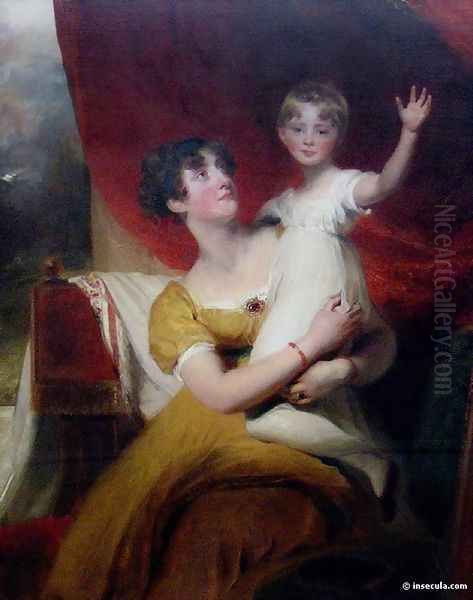 Lady Orde with her daugther Anne Oil Painting by Sir Thomas Lawrence